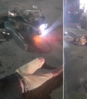 Motocicletas colidem e quatro pessoas ficam feridas em Palmeira dos Índios