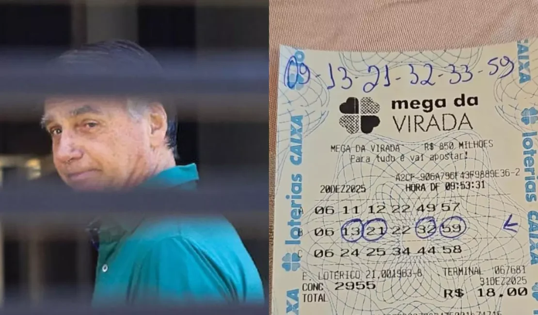 Bolsonaro e irmão ganham na quadra da Mega da Virada