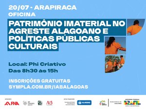 Evento gratuito convida a comunidade para conhecer patrimônios do Agreste de Alagoas