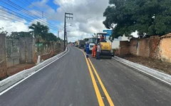 Trecho asfaltado na Vila Aparecida