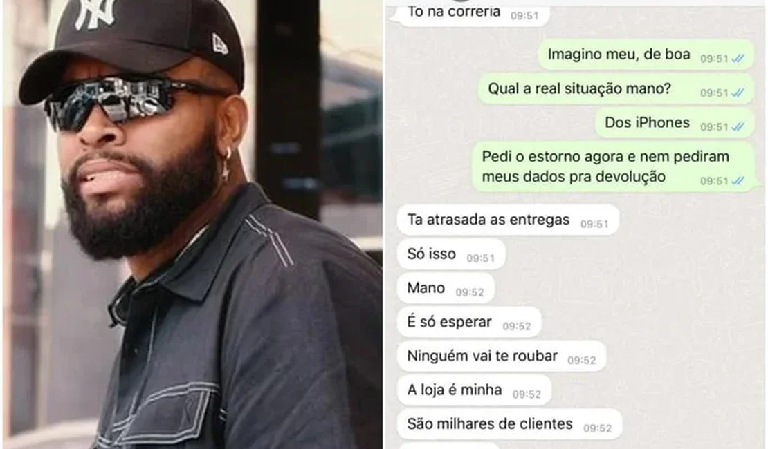 'Ninguém vai te roubar', diz Nego Di para vítima de golpe: veja prints