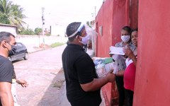 As cestas estão sendo doadas em parceria com o Governo do Estado