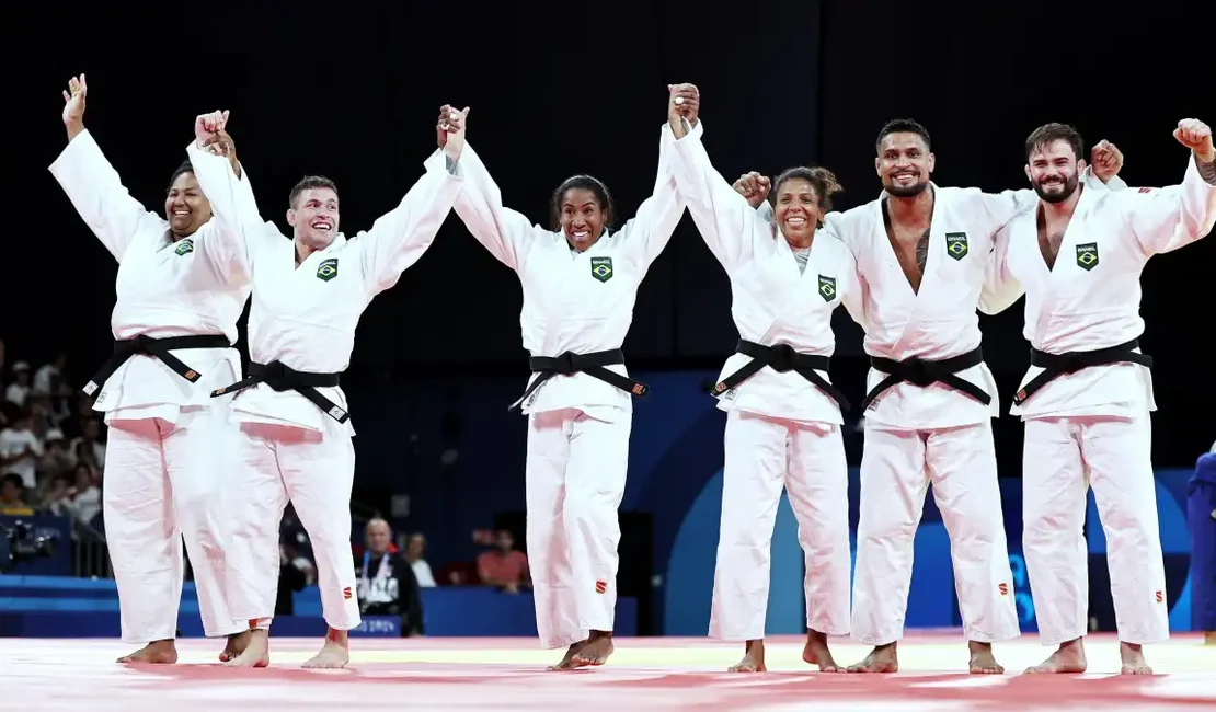 Brasil conquista bronze na disputa por equipes mistas no judô