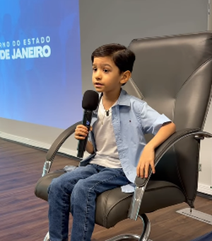 Menino de 6 anos impressiona ao apresentar seminário sobre altas habilidades