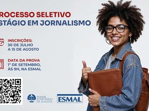 TJAL abre inscrições para processo seletivo de estágio em Jornalismo