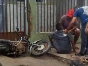 Motociclista colide contra fachada de igreja no município de Campo Alegre