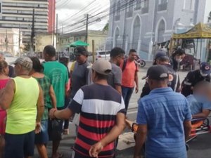 Duas pessoas são atropeladas no Centro de Maceió