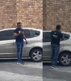 Flanelinha quebra vidro de carro após discussão no bairro Jaraguá, em Maceió