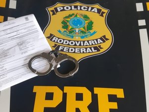 Foragido da Justiça é preso pela PRF na BR-316, em Maceió