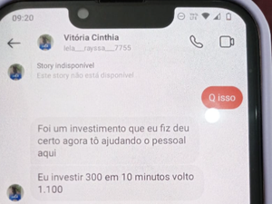 Mulher tem instagram bloqueado e estelionatário  usa conta para aplicar  golpe