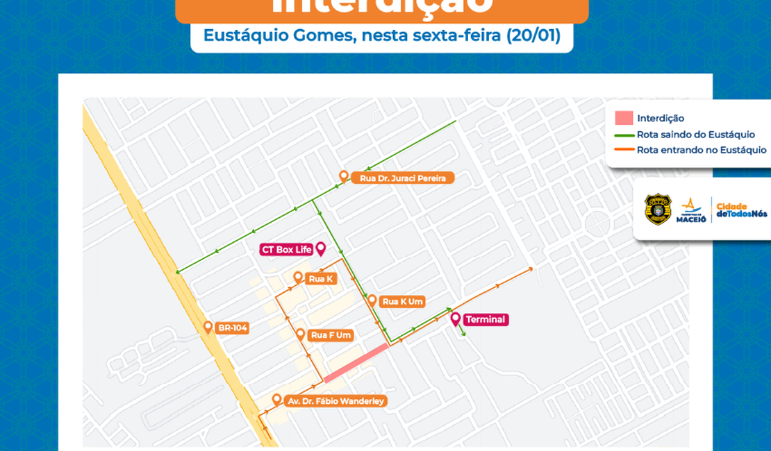 Obra em rede de drenagem modifica trânsito do Eustáquio Gomes nesta sexta (20)