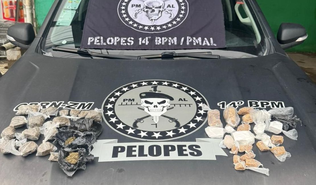 Polícia Militar prende dois suspeitos por tráfico de drogas em Joaquim Gomes