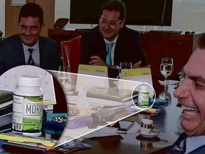 Fotos da Presidência mostram suplemento proibido na mesa de Bolsonaro