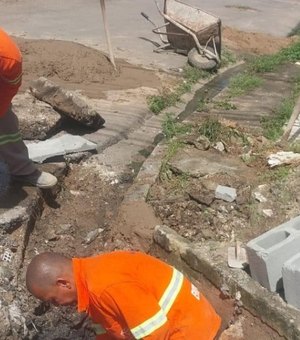 Trecho de galeria danificada no Clima Bom é recuperada