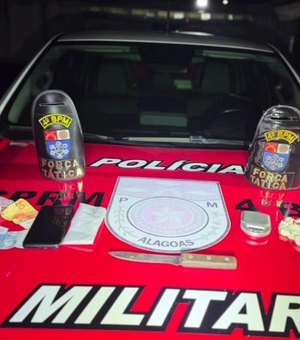 Jovem é preso em flagrante com maconha, crack e cocaína no Tabuleiro do Martins