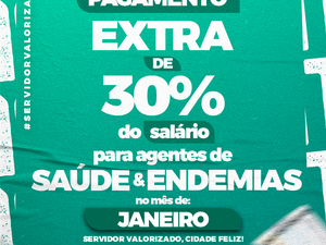 Japaratinga paga folha extra de 30% aos agentes de saúde e de endemias