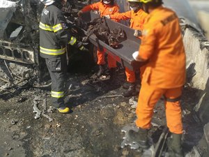 Perícia identifica corpo de caminhoneiro que morreu carbonizado na BR-101