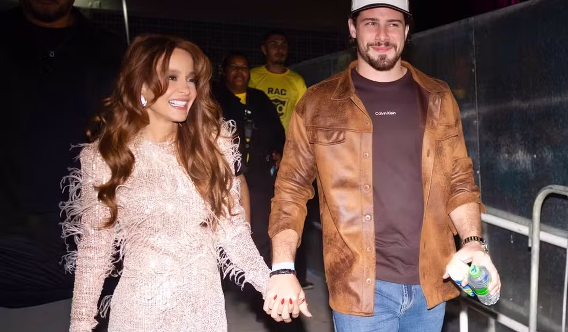 De mãos dadas, Maiara e Felipe Cavalliere fazem primeira aparição pública após assumirem caso