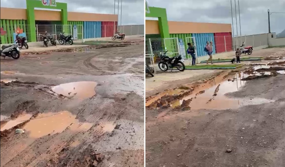 [Vídeo] Moradores denunciam más condições de acesso a creche em Taquarana