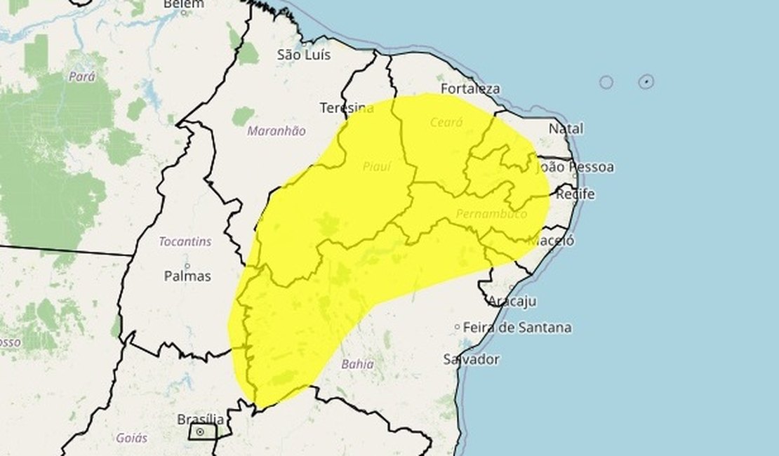 Alerta de baixa umidade atinge 54 municípios de Alagoas neste sábado (26)
