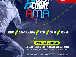 Inscrições abertas para a 1ª Corrida Quem Corre Ama em Maceió