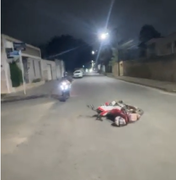 Condutor sofre acidente na rua Estudante José de Oliveira Leite, em Arapiraca