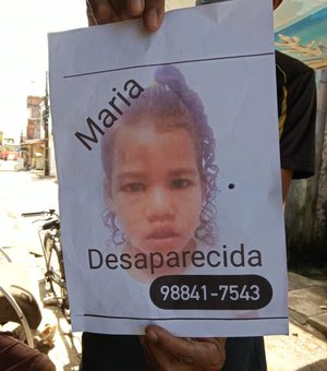 Polícia Civil recebe trotes sobre desaparecimento de menina de 5 anos
