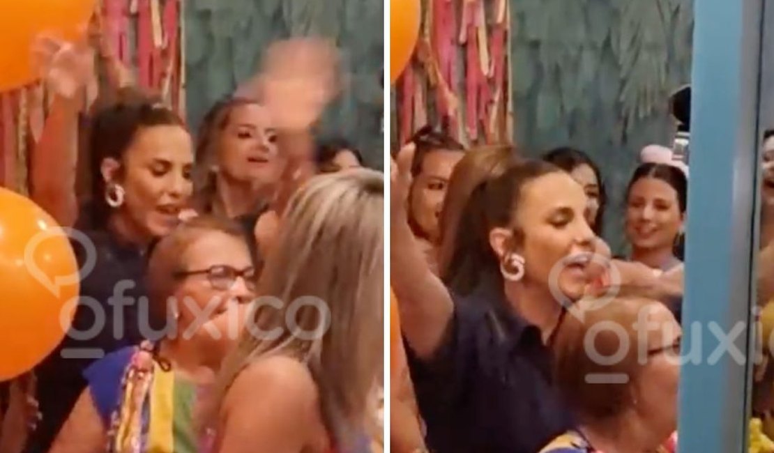 Ivete Sangalo surpreende e aparece na festa de uma fã, no Rio de Janeiro