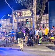 Idoso é atropelado por motocicleta em avenida na parte alta de Maceió