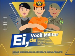 Programa Ronda no Bairro será implantado no interior e convoca militares da ativa e da reserva