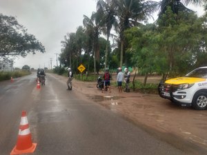 BPRv realiza operação na AL 220, em Limoeiro de Anadia