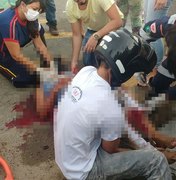 [Vídeo] Colisão entre três veículos deixa motociclista ferida em Arapiraca 