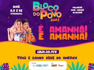 Bloco do Povo animará prévias carnavalescas com Trio e Banda Asas da América nesta quarta (8)