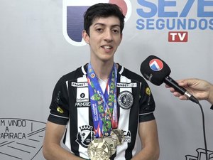 [Vídeo] Atleta arapiraquense de Taekwondo retorna de competição sul-americana com ouro e bronze no peito