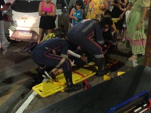 Criança é socorrida após atropelamento na orla de Maceió