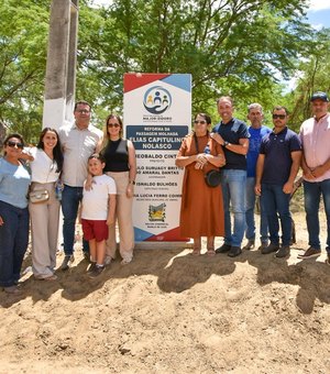 Prefeito entrega reforma da passagem molhada em Major Izidoro