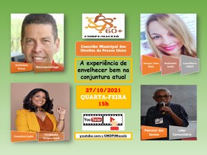 Conselho da Pessoa Idosa realiza live sobre envelhecimento saudável