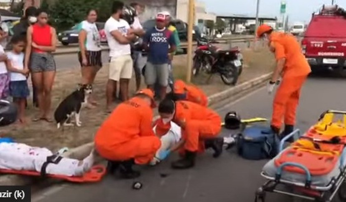 Funcionário do Hospital de Emergência do Agreste sofre acidente de moto na AL-220