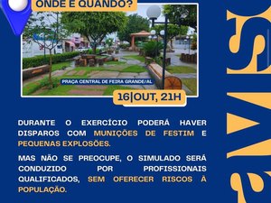 Simulado de gerenciamento de crises mobiliza forças de segurança em Feira Grande
