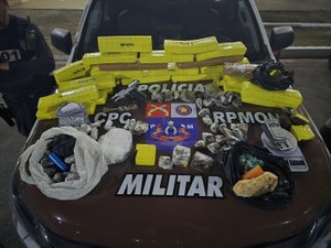 PM registra 16 armas de fogo e quase 80 quilos de drogas apreendidas na última semana em Alagoas