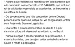 Bolsonaro ataca governadores 