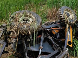 Acidente envolvendo carregadeira deixa ferido na zona rural de Jacuípe