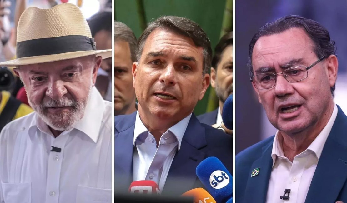 Lula tem 38% dos votos totais no 1º turno; Flávio marca 30% e Cury, 11%, diz pesquisa