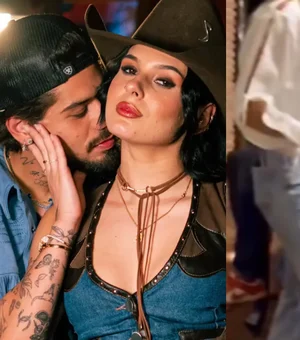 Veja o momento em que Zé Felipe troca carícias com loira em festa