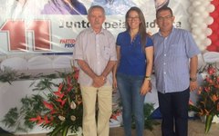 Em Lagoa da Canoa na convenção de Tainá Fonsecae Paulo Aguiar para vice-prefeito.