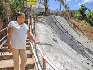 Moradores comemoram andamento das obras de contenção de encostas e relatam sentimento de segurança