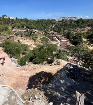 Contenção da encosta Princesa Diana avança e chega a 42% de conclusão