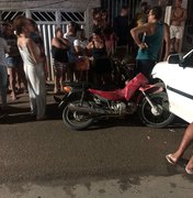Colisão entre carro e moto deixa homem ferido no município de Porto de Pedras