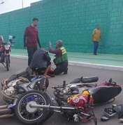 Motociclista colide em moto de autoescola e deixa condutor ferido em Arapiraca