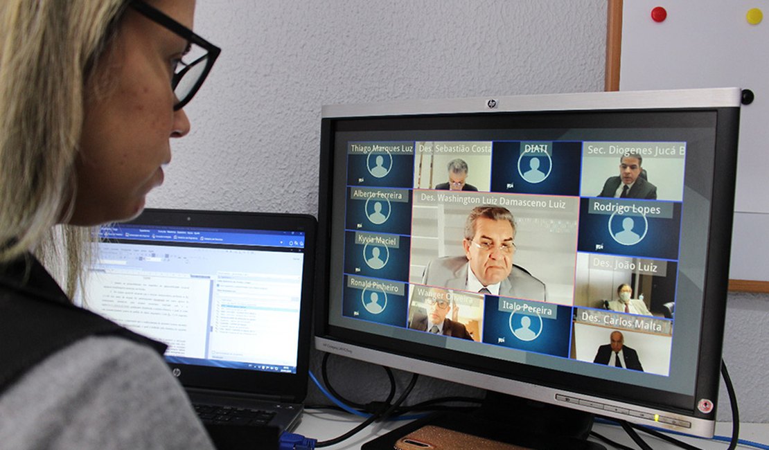 Tribunal de Justiça de AL realiza 309 sessões virtuais em um ano de teletrabalho